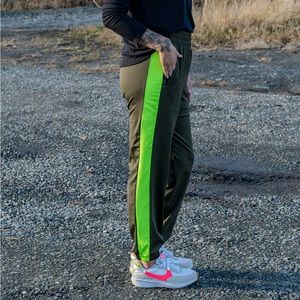 Neon side stripe joggers